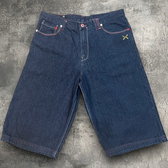 Artful Dodger Y2K Grunge Baggy Jean Shorts - Picture 2 of 5